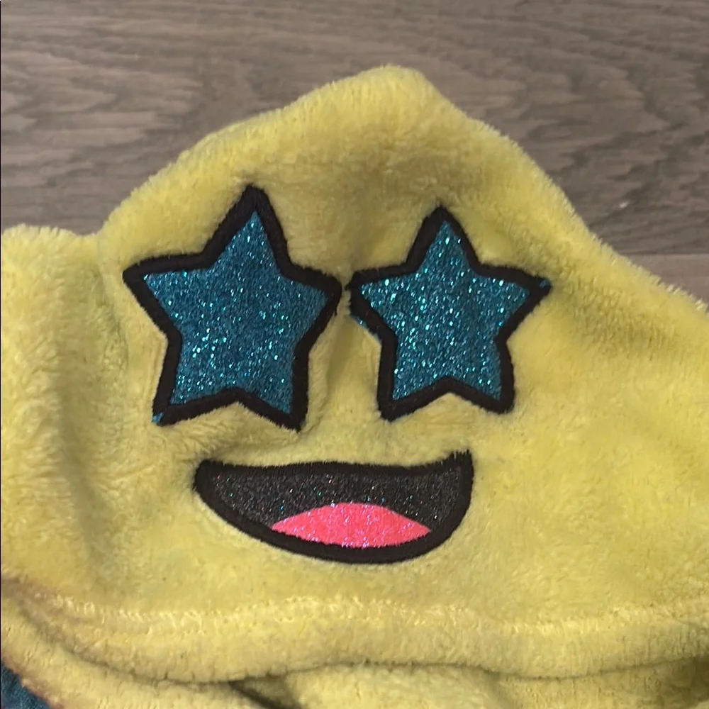Justice Emoji Print Girls Pink Robe Size 10